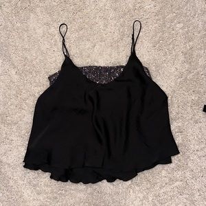 Black sparkly Free People tank top